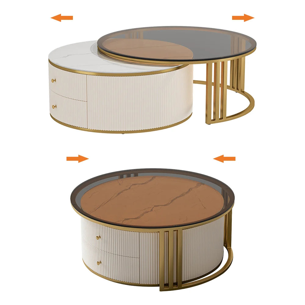 Pack Meuble Tv + Table Basse Modele en verre