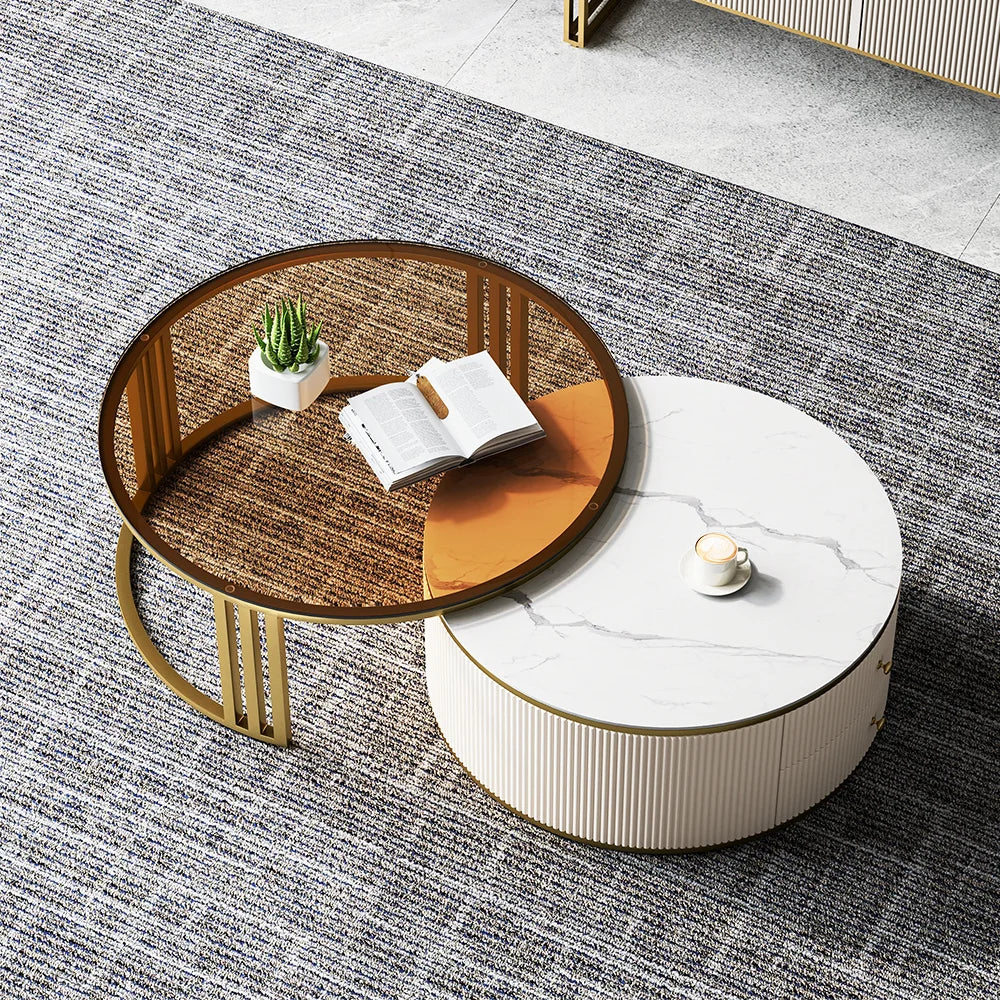 Pack Meuble Tv + Table Basse Modele en verre