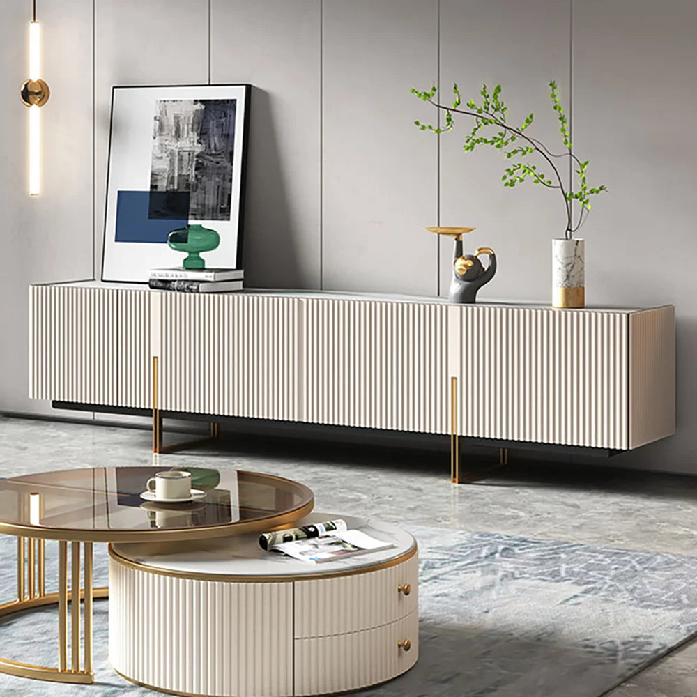 Pack Meuble Tv + Table Basse Modele en verre