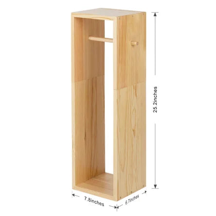 Porte-papier hygiénique en bois avec rangement
