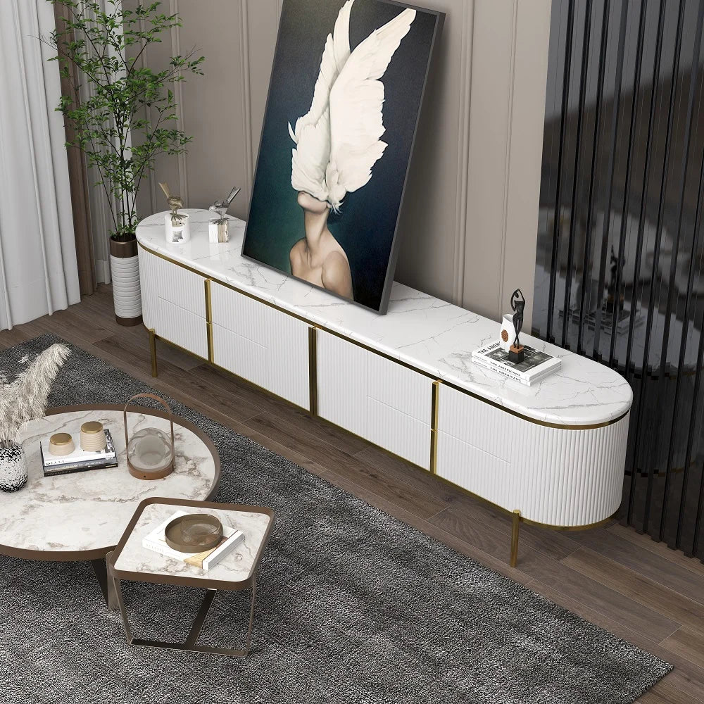 Pack Meuble Tv et Table basse Moderne Oval
