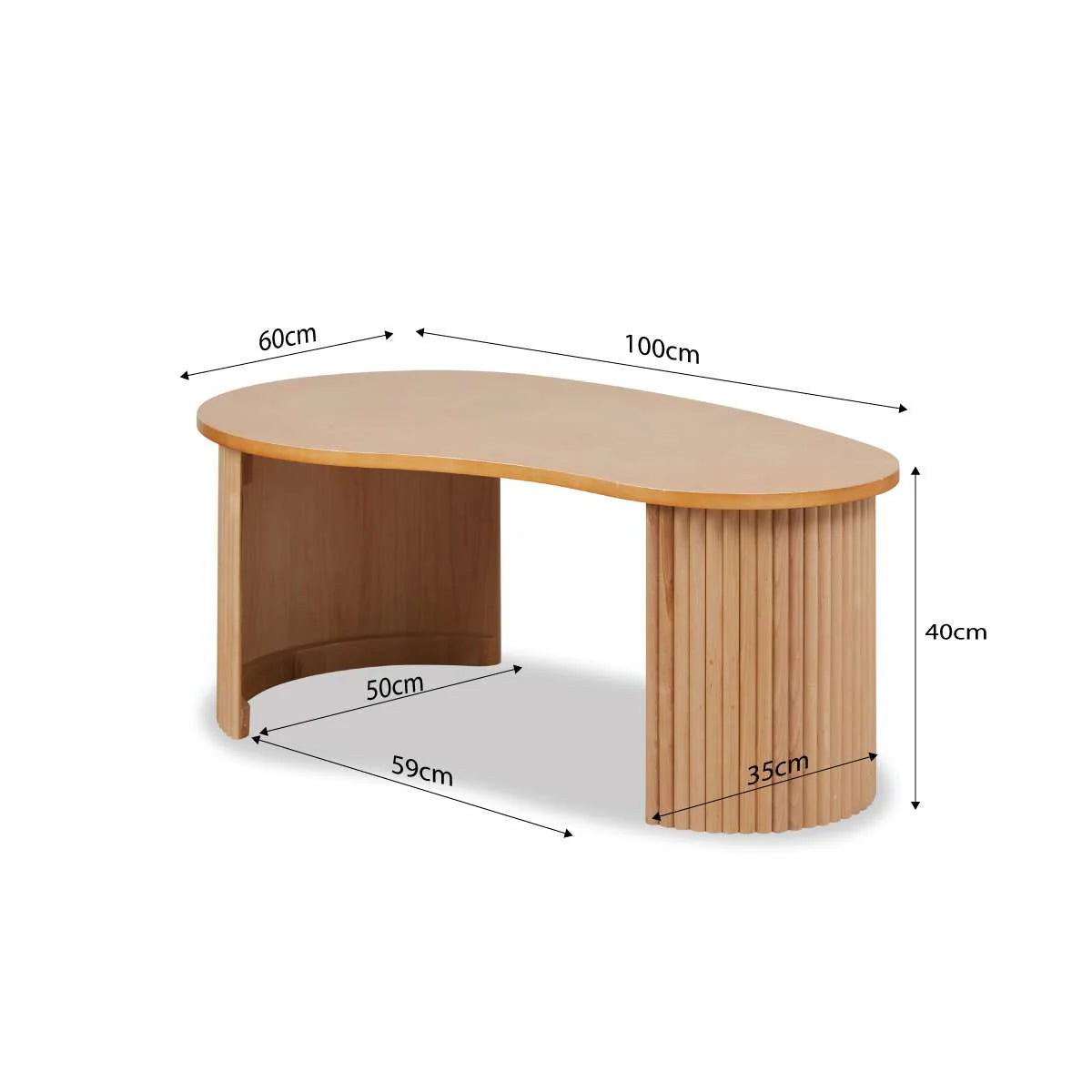 Table Basse Eve en Forme de Galet