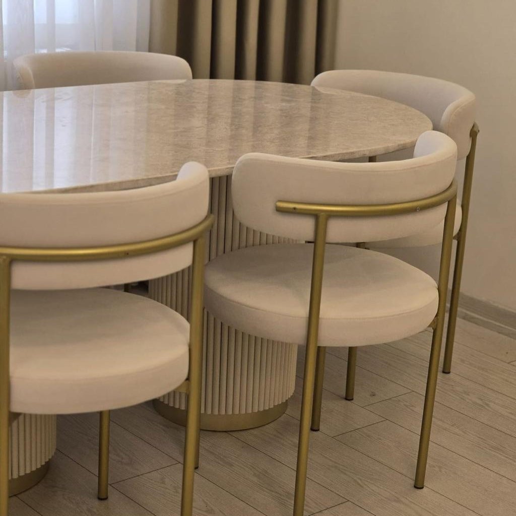 Table à manger ovale + 6 chaises