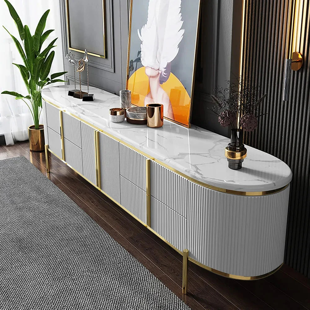 Pack Meuble Tv et Table basse Moderne Oval