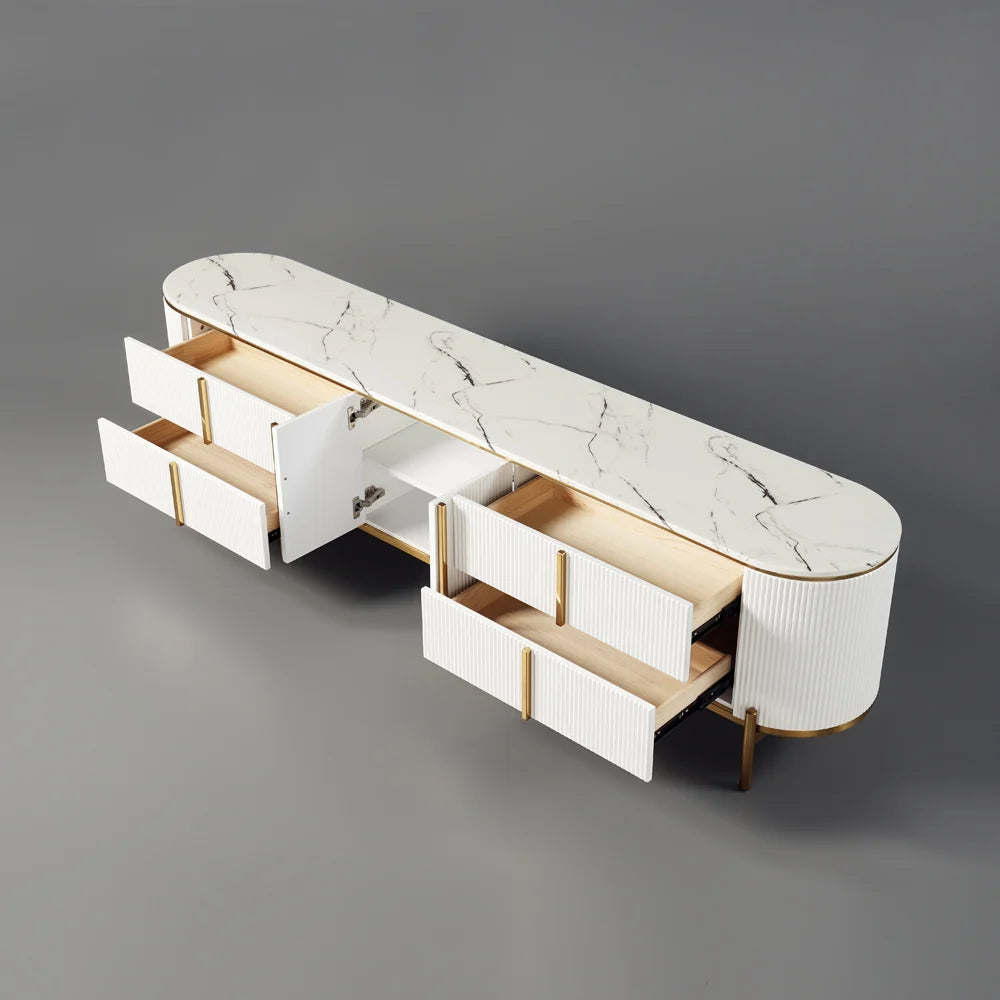 Pack Meuble Tv et Table basse Moderne Oval