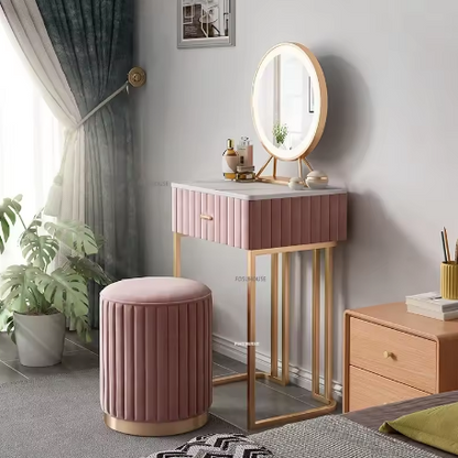 Mini Coiffeuse Moderne + Tabouret et Miroir