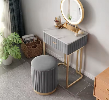 Mini Coiffeuse Moderne + Tabouret et Miroir