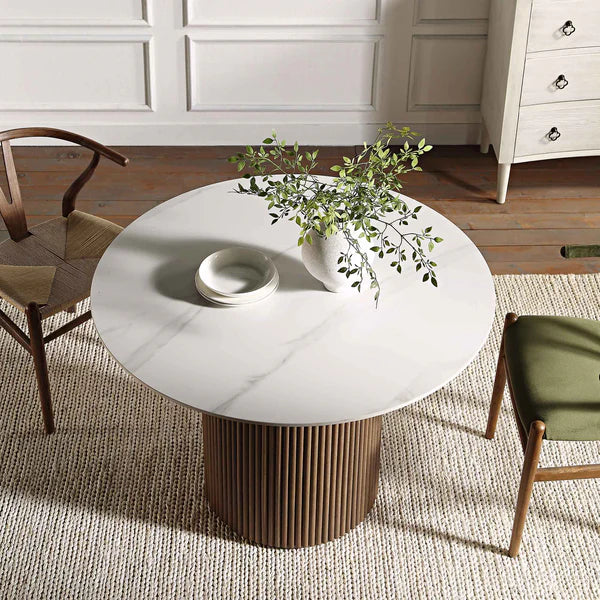 Table à Manger Ronde Maru Noyer