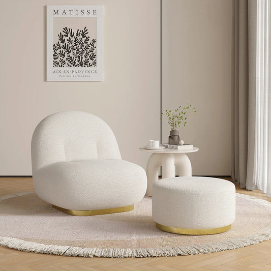 Fauteuil en Boucle avec Repose-Pieds