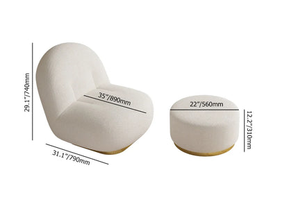 Fauteuil en Boucle avec Repose-Pieds