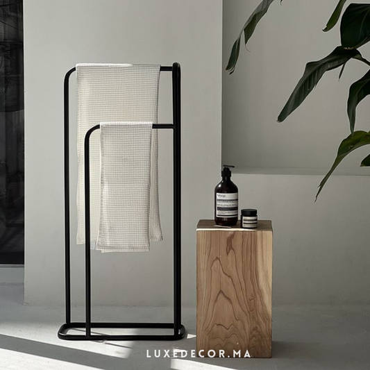 Porte-serviettes minimaliste en métal galvanisée