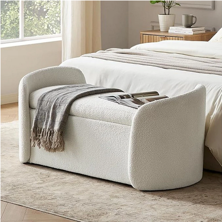Banc de Rangement en Bouclette