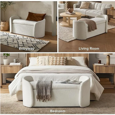 Banc de Rangement en Bouclette