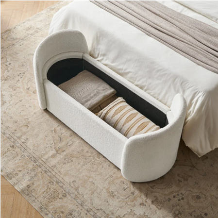 Banc de Rangement en Bouclette