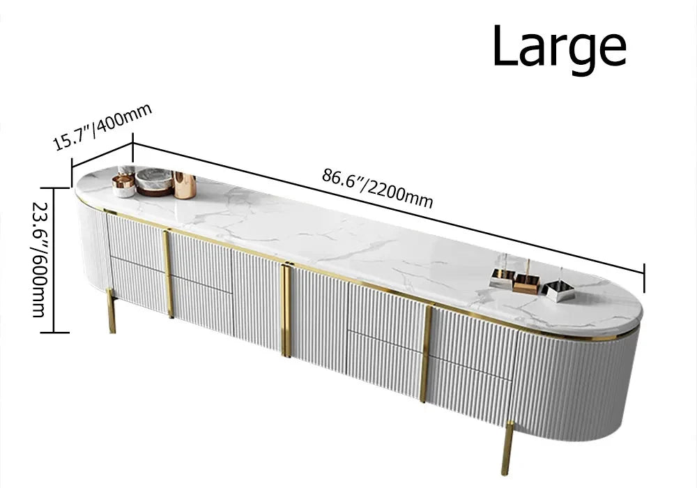 Pack Meuble Tv et Table basse Moderne Oval