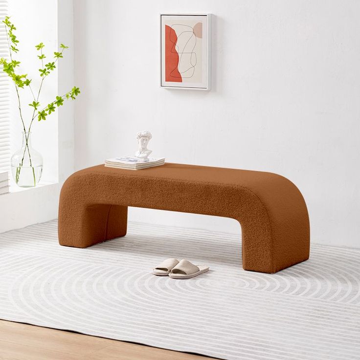 Banc Rembourré en Bouclette