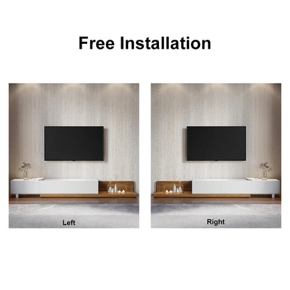 Ensemble Table Basse et Meuble TV Extensible avec Tiroirs