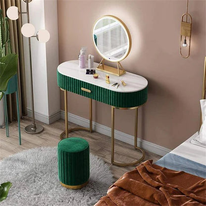 Coiffeuse Nordique + Tabouret et Miroir
