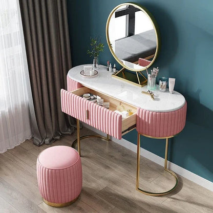 Coiffeuse Nordique + Tabouret et Miroir