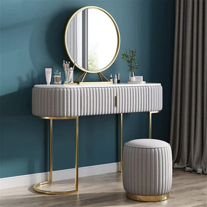Coiffeuse Nordique + Tabouret et Miroir